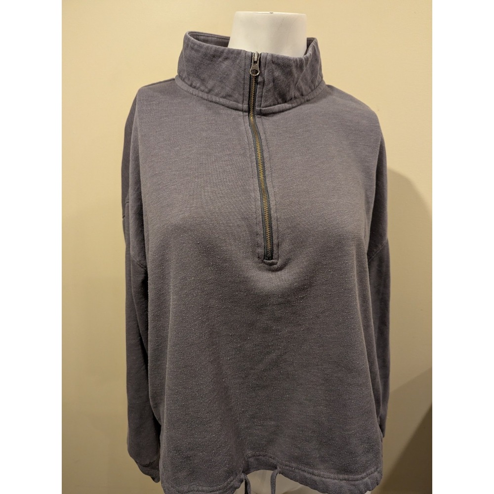 Ripzone‎ Women's Crescent Grey Half Zip Long Sleeve Sweater Size Large